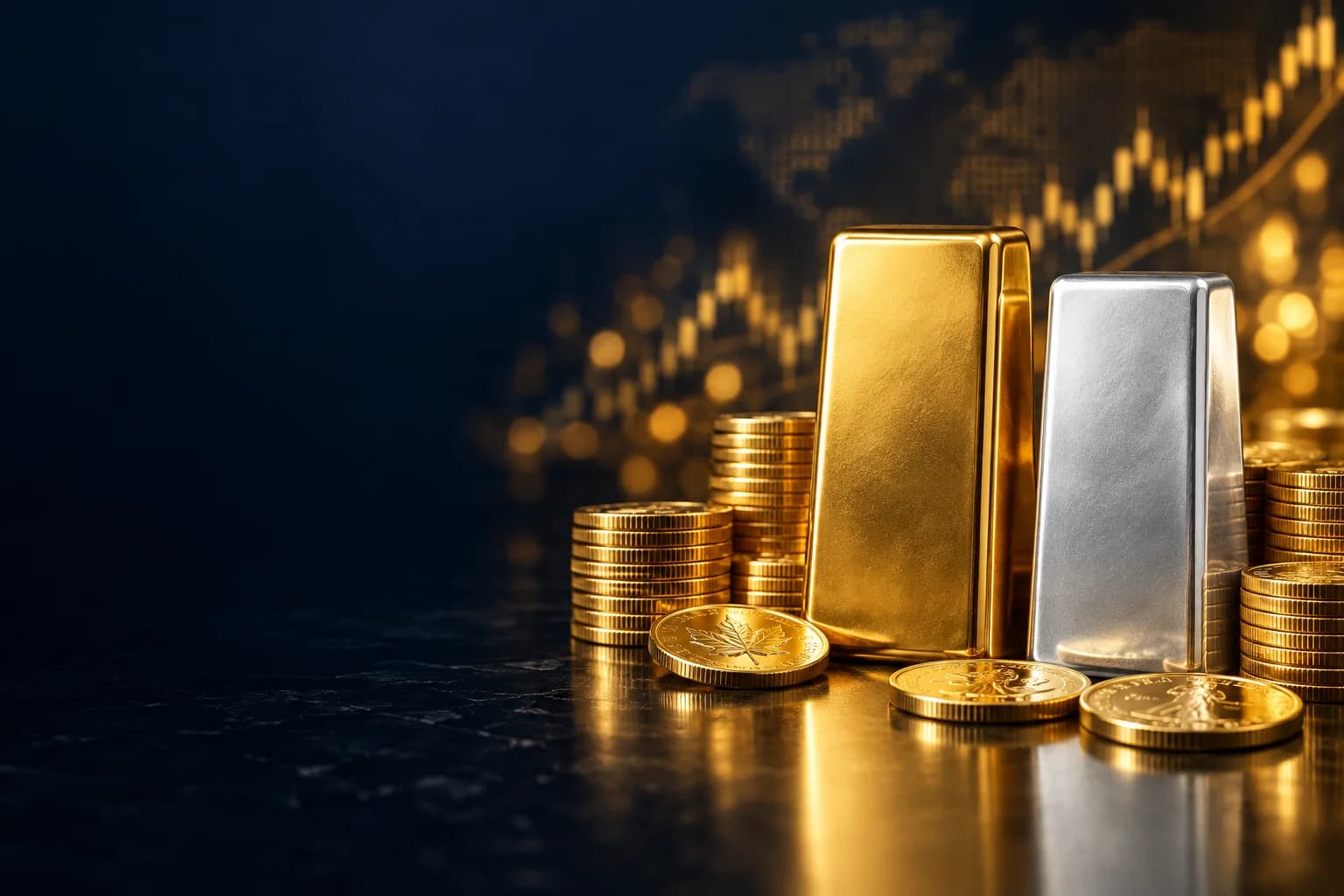 Precious metals editorial illustration