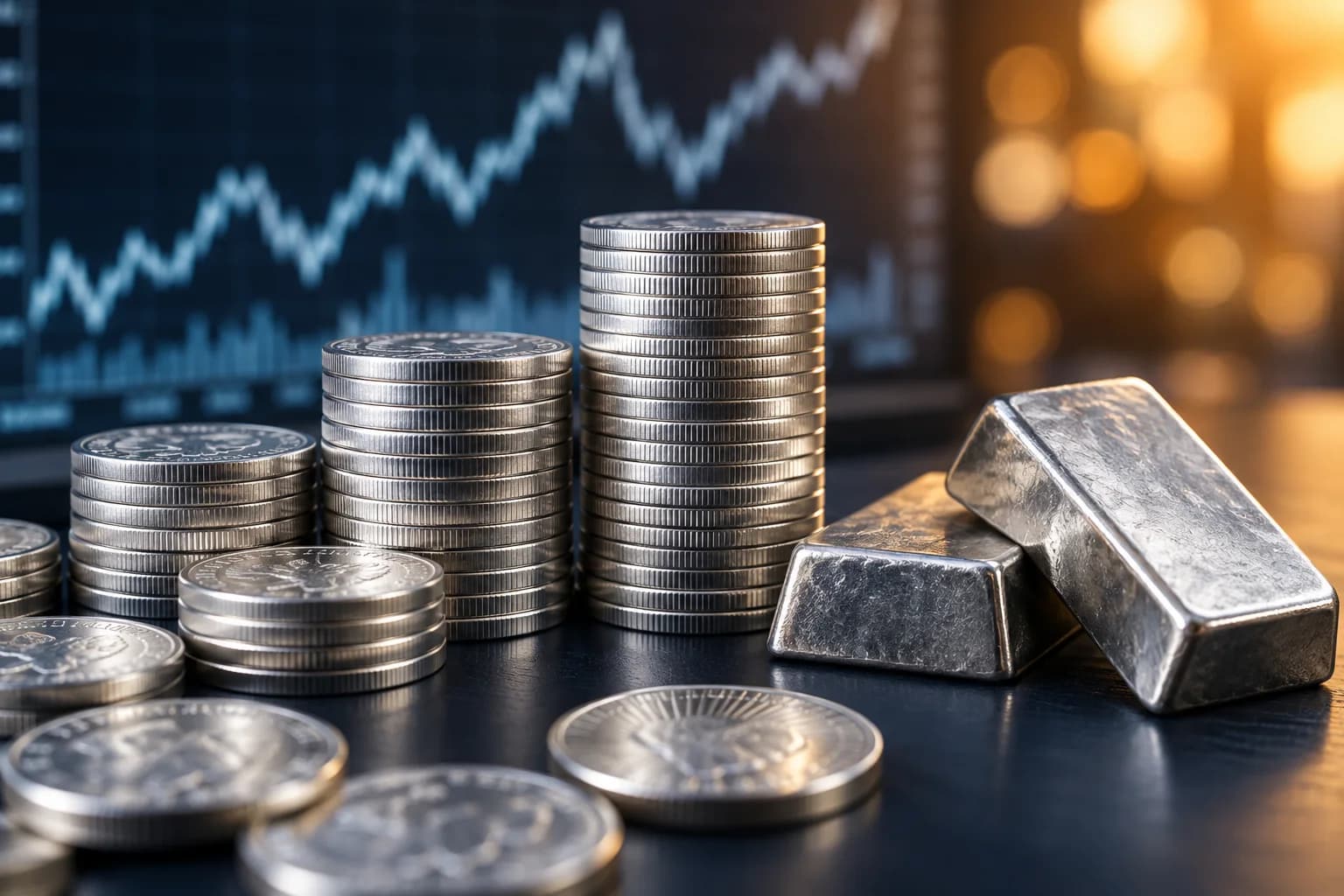 Precious metals editorial illustration